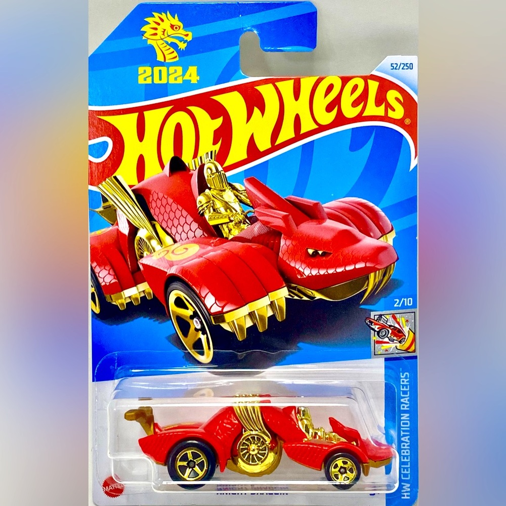 ✅🚗 4/$20 🚗 MATTEL HOT WHEELS 2/10 HW CELEBRATION RACERS KNIGHT DRAGGIN #52/250